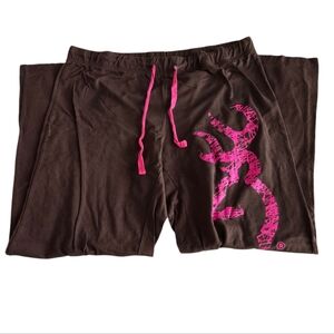 NEVER WORN Brown & Pink Drawstring Lounge Shorts
